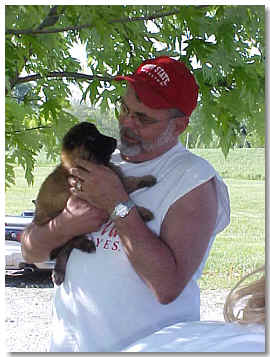 John Williams and puppy